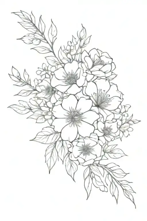 Birth Flower Bouquet December February June July