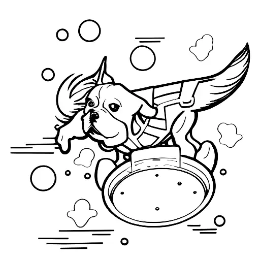 A Dog Chasing A Formula Q Car