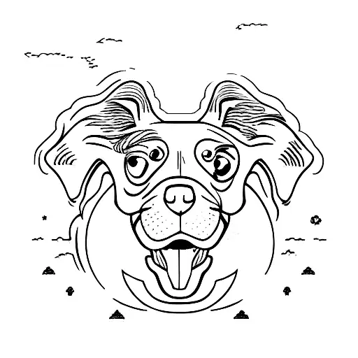 A Dog Chasing A Formula 1 Car