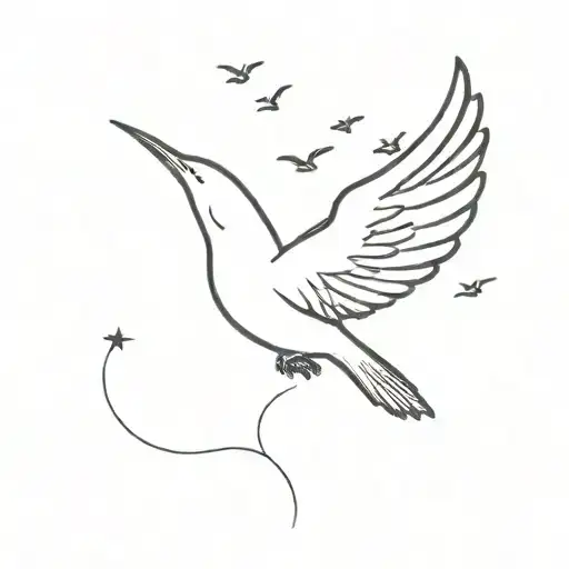 For My Angel In The Sky With Bird Flying