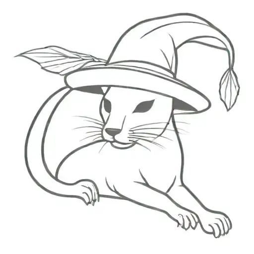 Ermine With An Vietnamese Hat