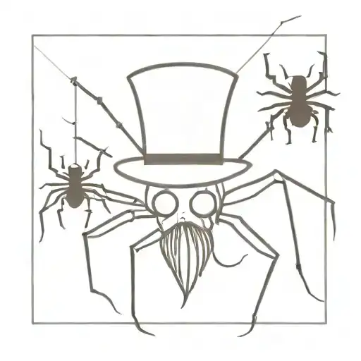 Rubber Hose Spider With A Top Hat & Smoking