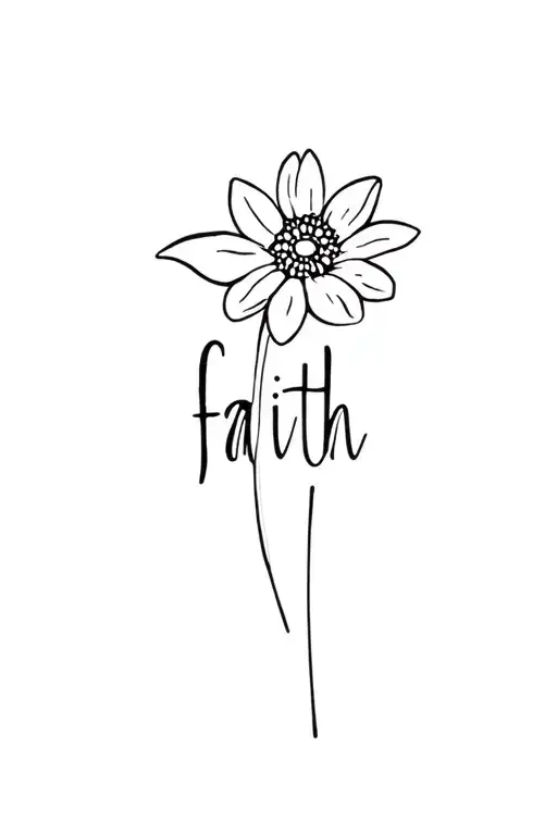 Flower And Word Faith