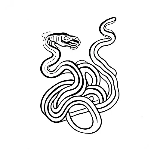 Snake On Forearm And Hand