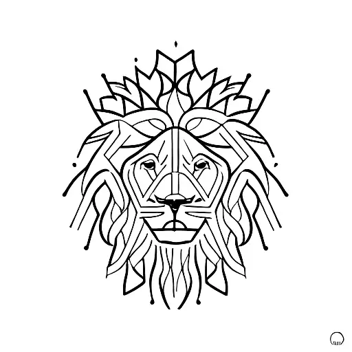 A Lion's Face Emerging From A Vinyl Record Surrounded By Musical Notes And Forest Elements