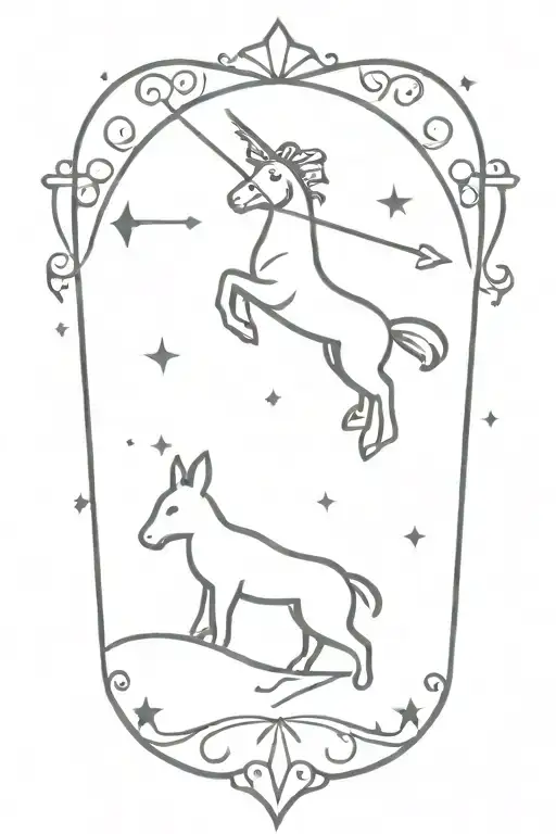 A Mystical Tattoo Design Blending Whimsical Goth Aesthetics With Medieval Imagery