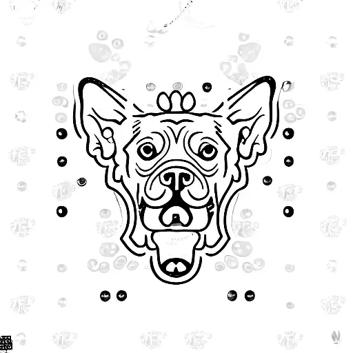Semicolon Design With A Dog Head Silhouette For The Dot And Wagging Tail For The Semicolon