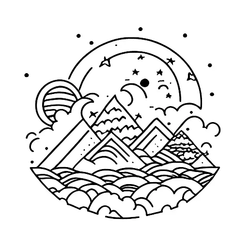 A Moonlit Beach With A Galaxy-filled Sky