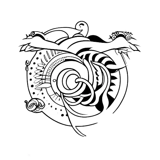 Euterpe Black And White Arm Music