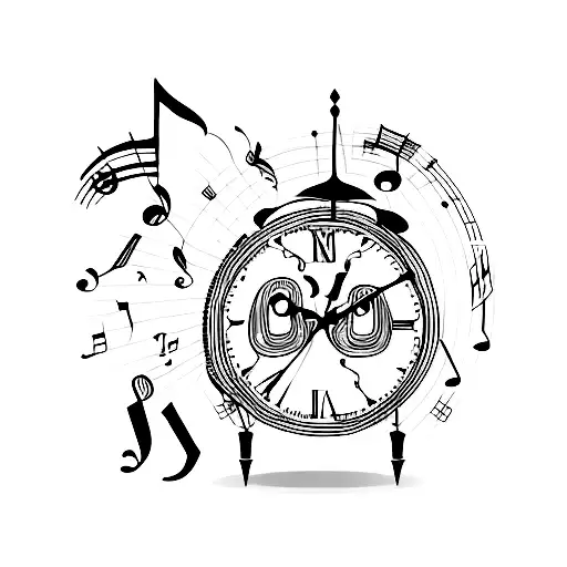 Callende Clock Filled By Important Date But As Music Notes