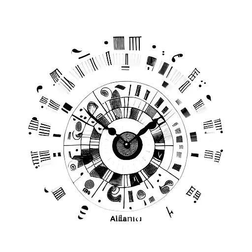 Callende Clock Filled By Important Date But As Music Notes