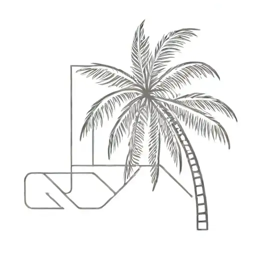 Letter T And Palm Tree