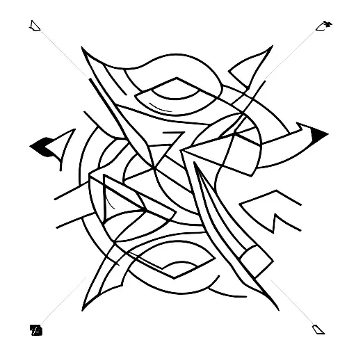 A Minimalist Arrow Design Forming The Shape Of The Number Xxvi