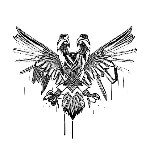 An Eagle On A Black Background