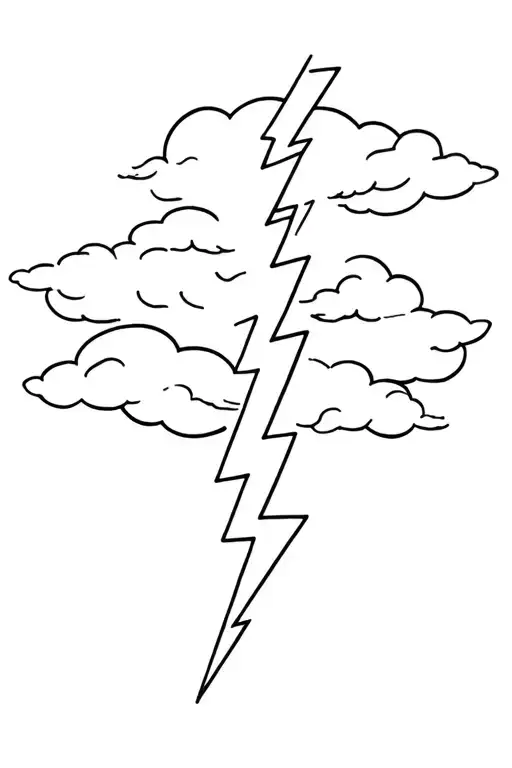 Lightning And Clouds Surrounding