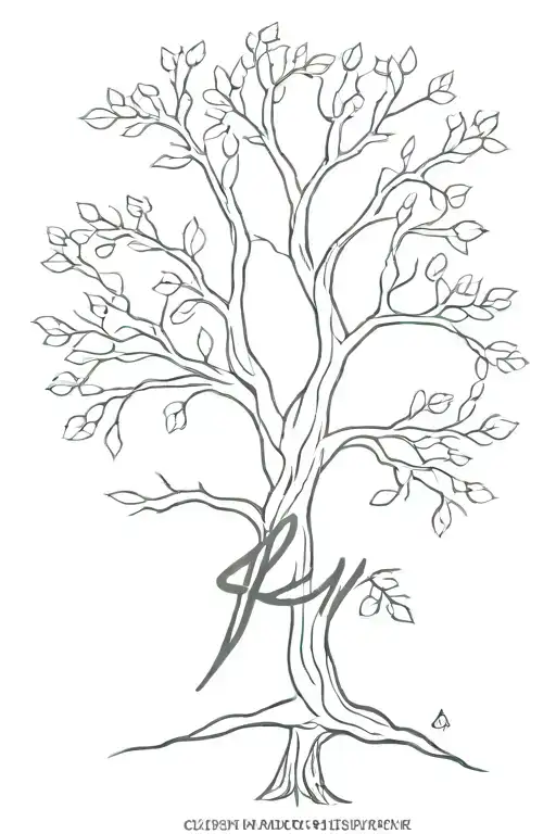 Tree With Letters K And N Y