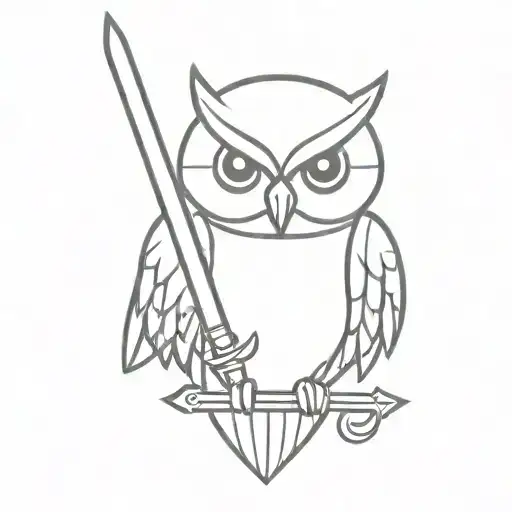 Owl With Sword