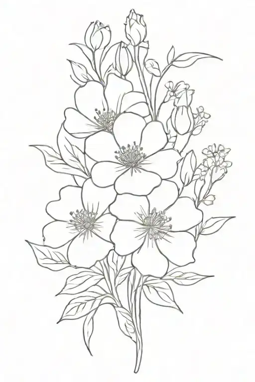 Birth Flower Bouquet December And September Flowers