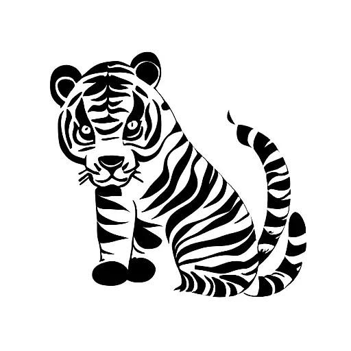 Little Tiger In Tactical Gear