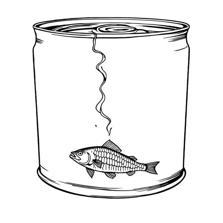 Fish Stuck In A Can Of Corn