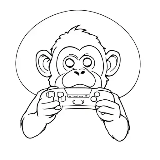 Monkey Playing Video Games