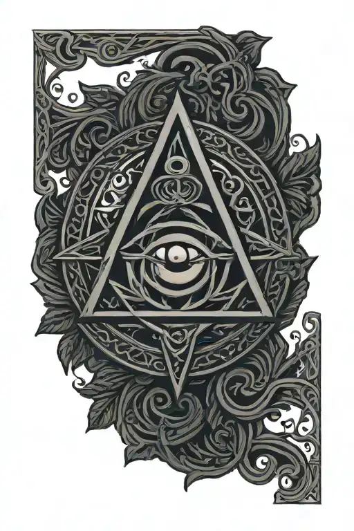 Trinity Knot Celtic With Evil Eye Symbol