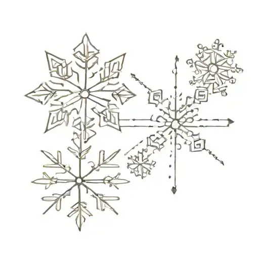 Sister And Symbol Combined Snowflakes