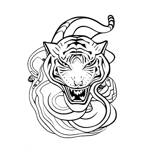 Snake With Tigerhead