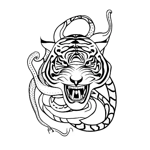 Snake With Tigerhead