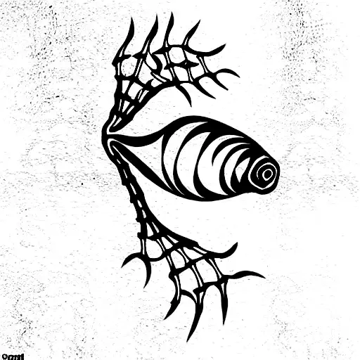 Funky Dead Fish Skeleton