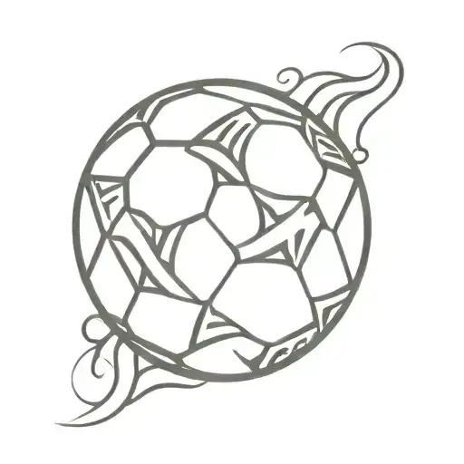 Soccer Ball With Unique Tribal Design Inspired
