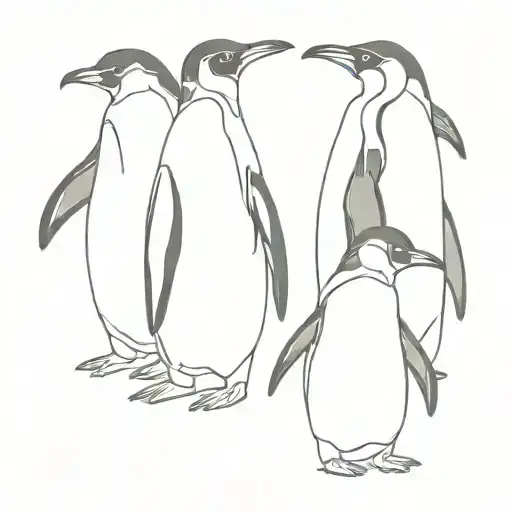 Penguin Mother Sons Line