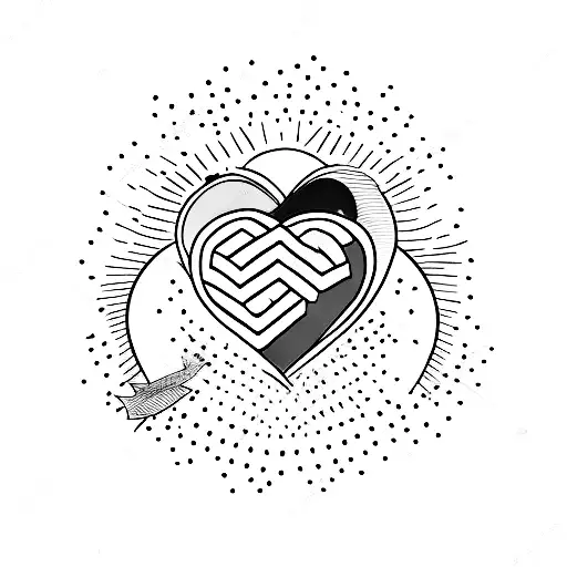 A Heart-shaped Sunset With The Word 'Love' Written In The Sky