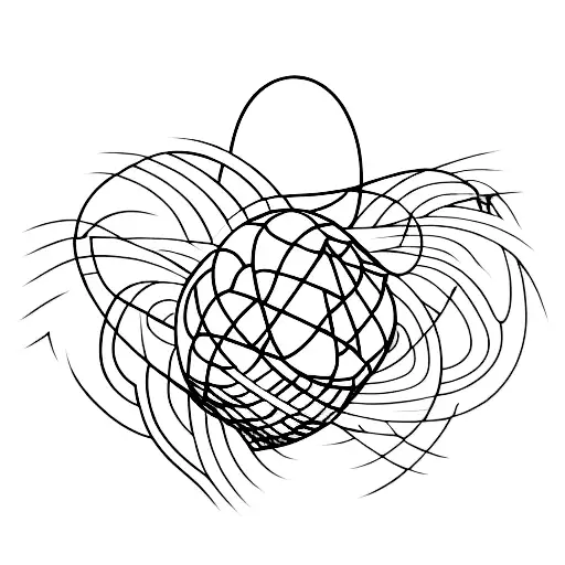 Abstract Representation Of A Heartbeat With A Basketball