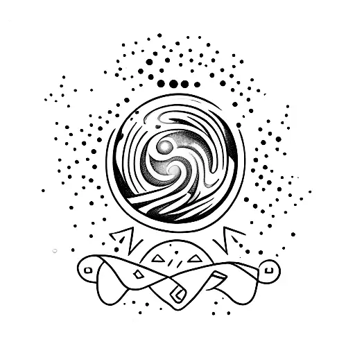 Small Wrist Cover Up With Galaxy And Quotes