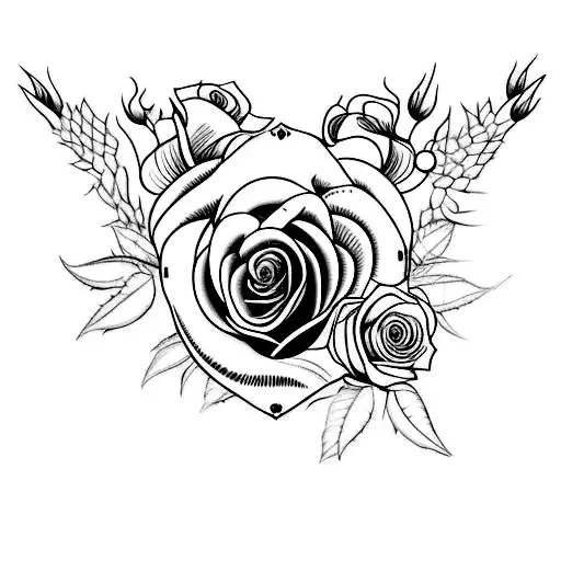 Combine An Animal Skull And A Rose In A Unique Way