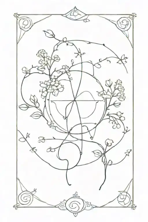 Baby Breath And Libra Zodiac Sign And Psychology Symbol Intertwined