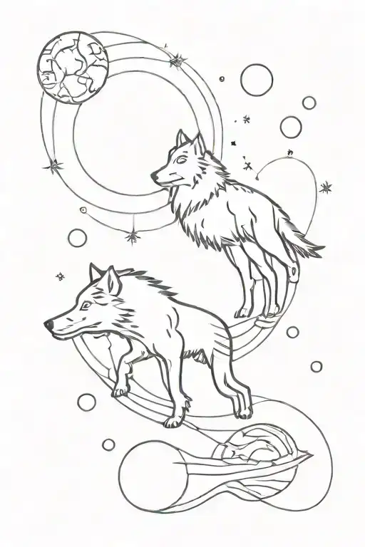 Wolf And Solar System Planets