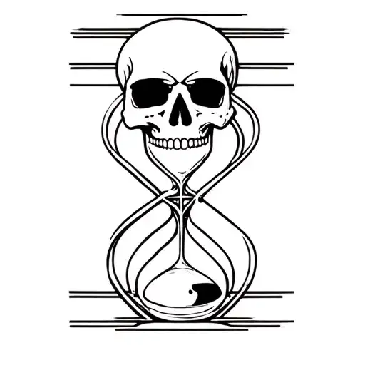 Skull And Childhood Hourglass