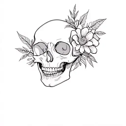 Shalier Skull And Floral