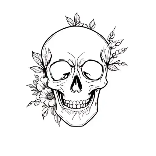 Hourglasse Chlid Skull And Floral
