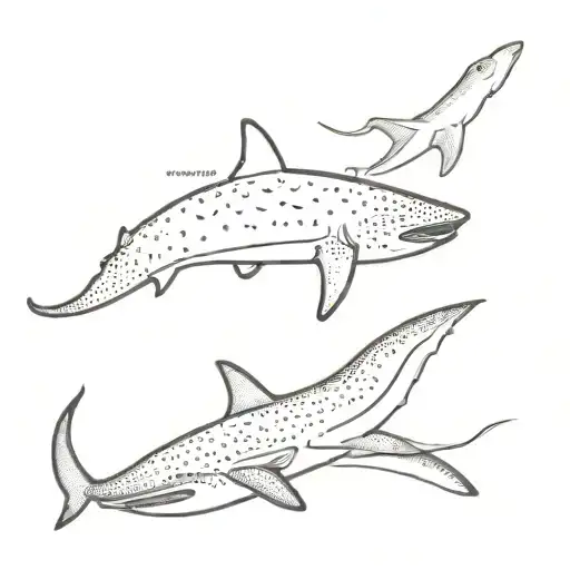 Whale Shark And Manta Ray Swimming