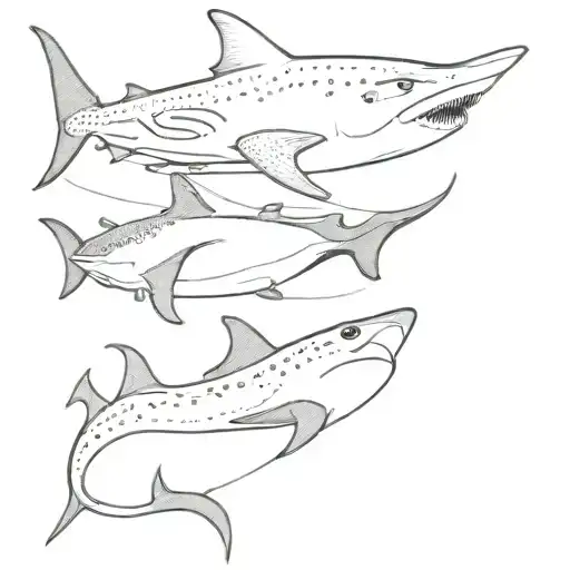 Whale Shark And Manta Ray Swimming Together