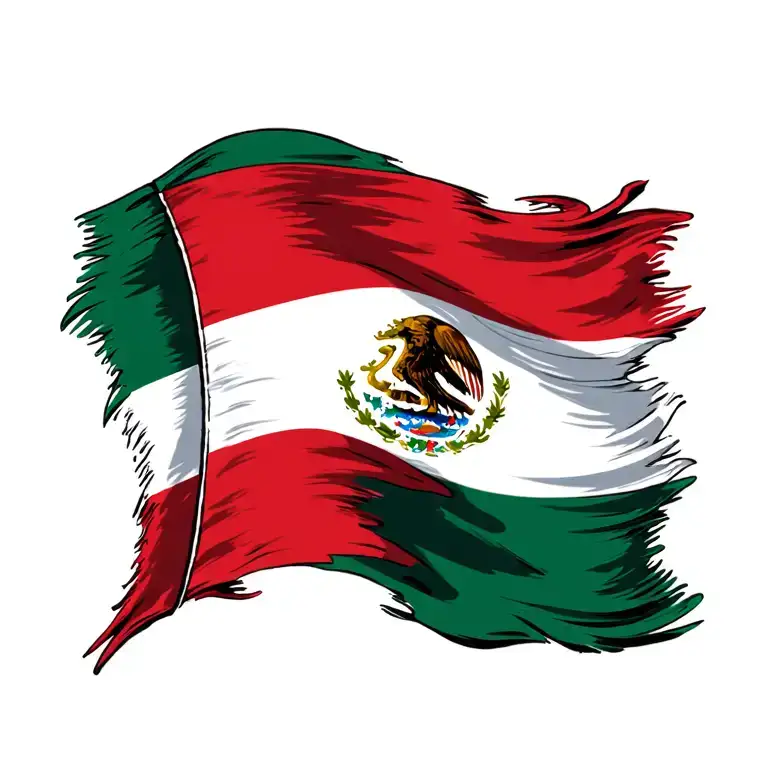 England And Mexico Flag
