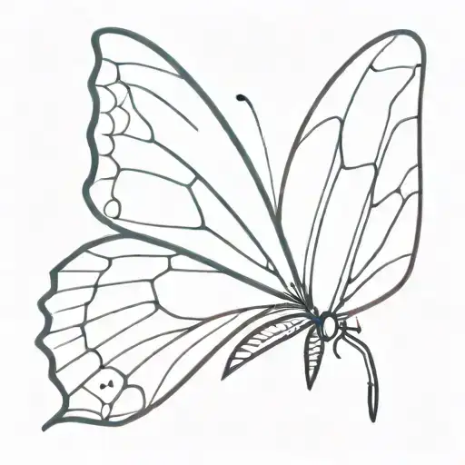 Butterfly But Half Of It Wing Is Snake And Half Is Butterfly Wing