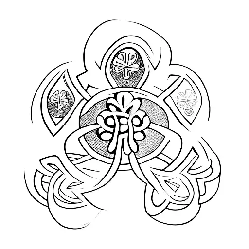 Shamrock With Triskelion