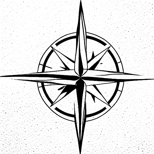 Compass With 3 Trianges