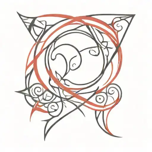 Red And Black Tribal Violent