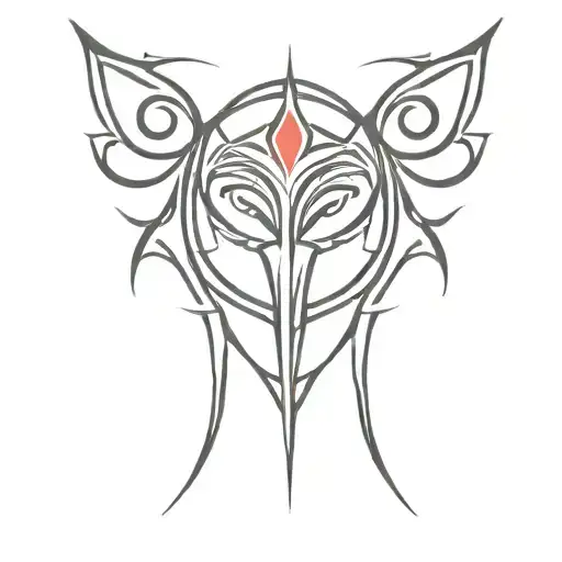 Red And Black Tribal Violent