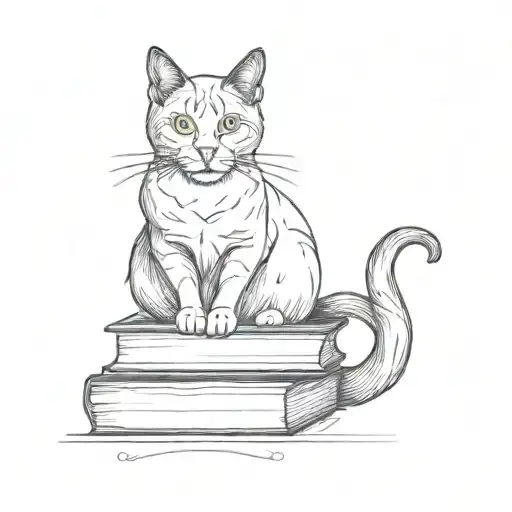 A Cat On A Book